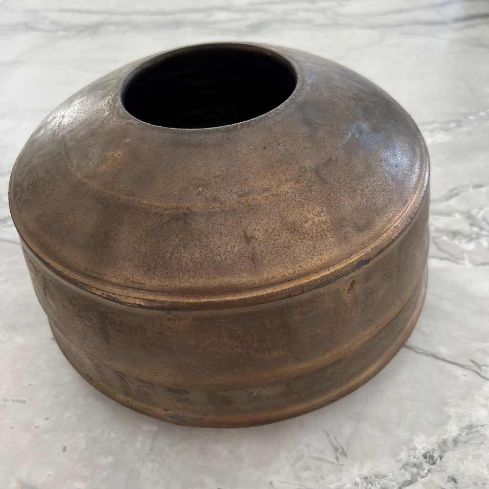 Sculptural handmade‎ copper pottery signed - Picture 5 of 8